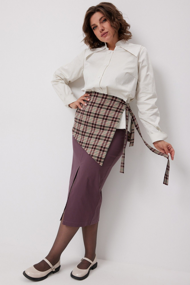 Юбки BegiModa 5016 виноградная_клетка