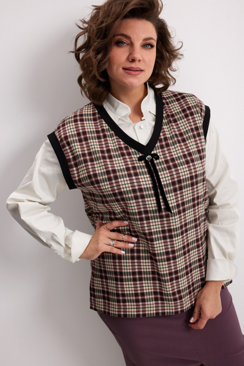 Жилеты BegiModa 7019 виноградная_клетка
