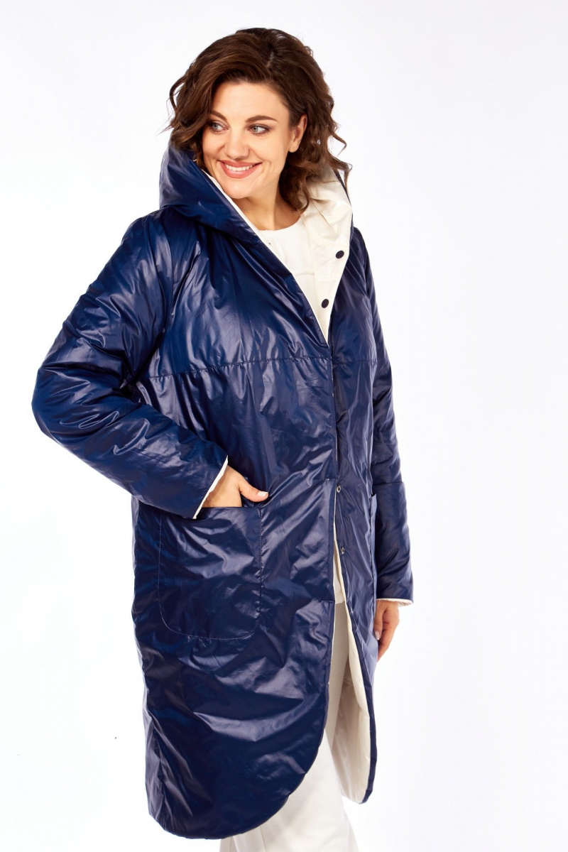 Женская куртка Диомант 1928 бежевый-синий