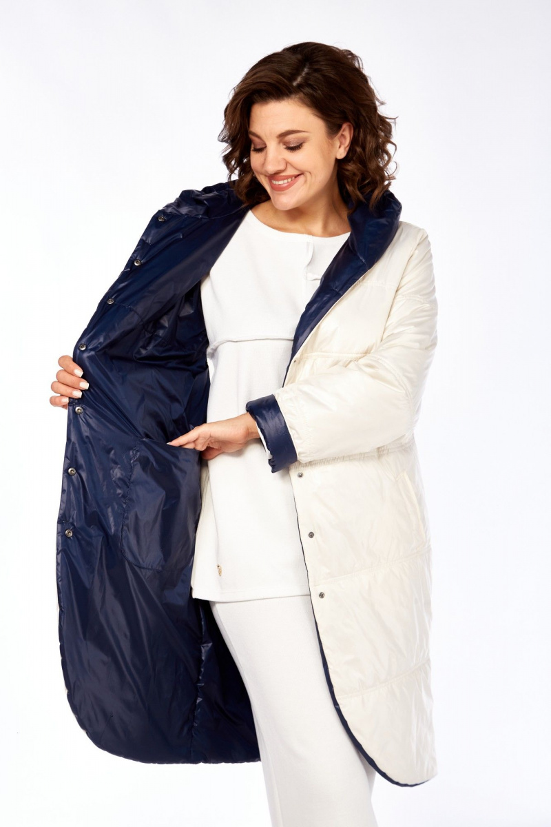 Женская куртка Диомант 1928 бежевый-синий