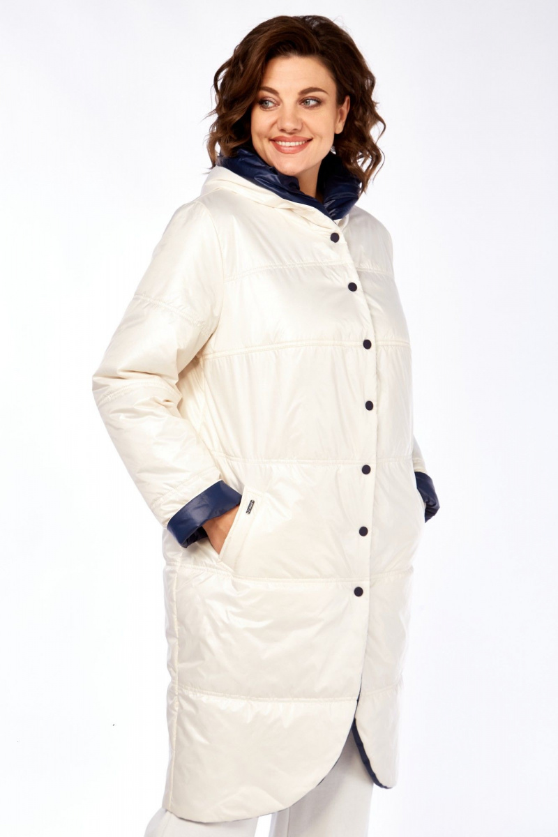 Женская куртка Диомант 1928 бежевый-синий