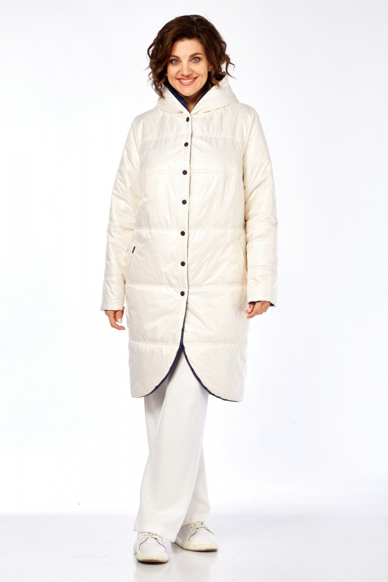 Женская куртка Диомант 1928 бежевый-синий