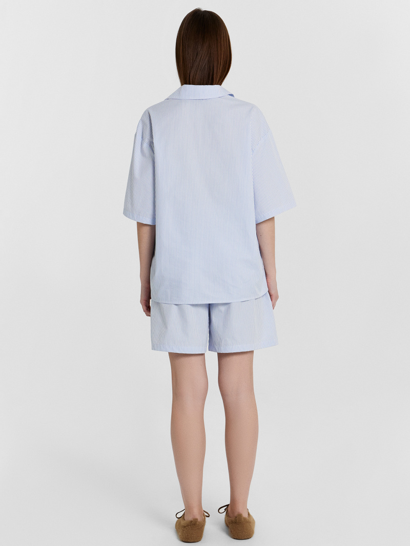 Женский комплект с шортами Mark Formelle 192011/24-32911П-9 тонкая_синяя_полоска