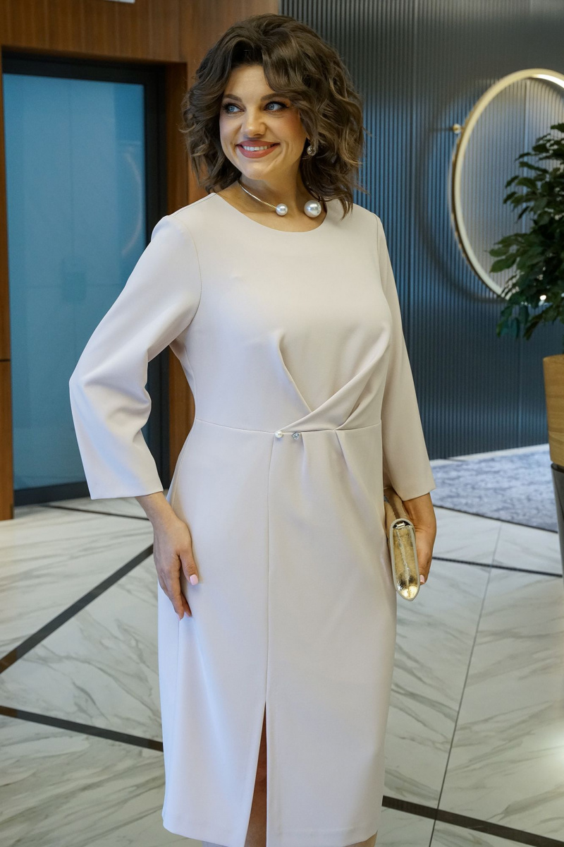 Платья Alani Collection 2419 бежевый