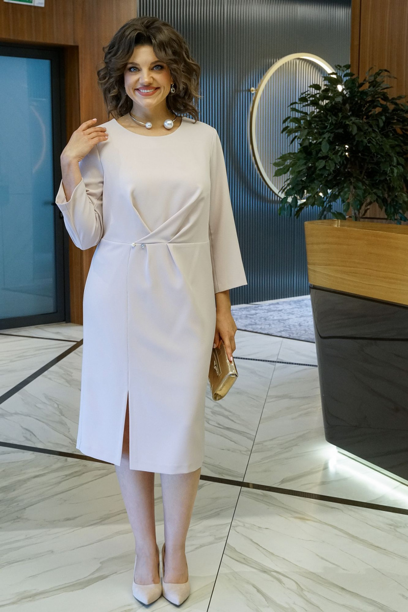 Платья Alani Collection 2419 бежевый