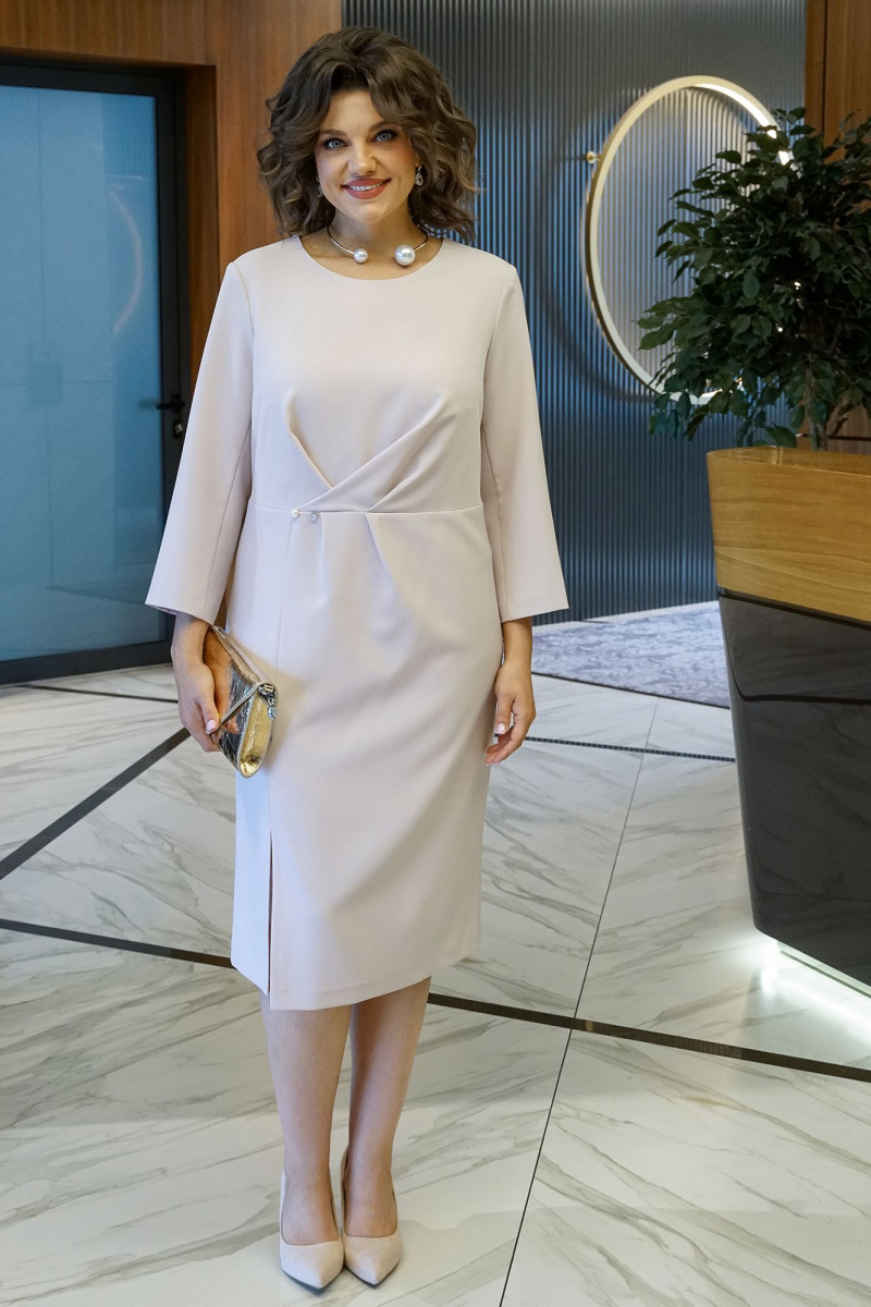 Платья Alani Collection 2419 бежевый
