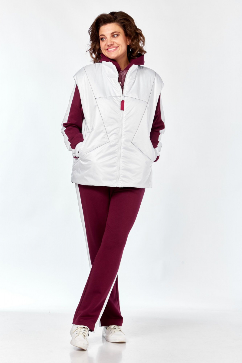 Костюмы Диомант 1917 бордо-белый