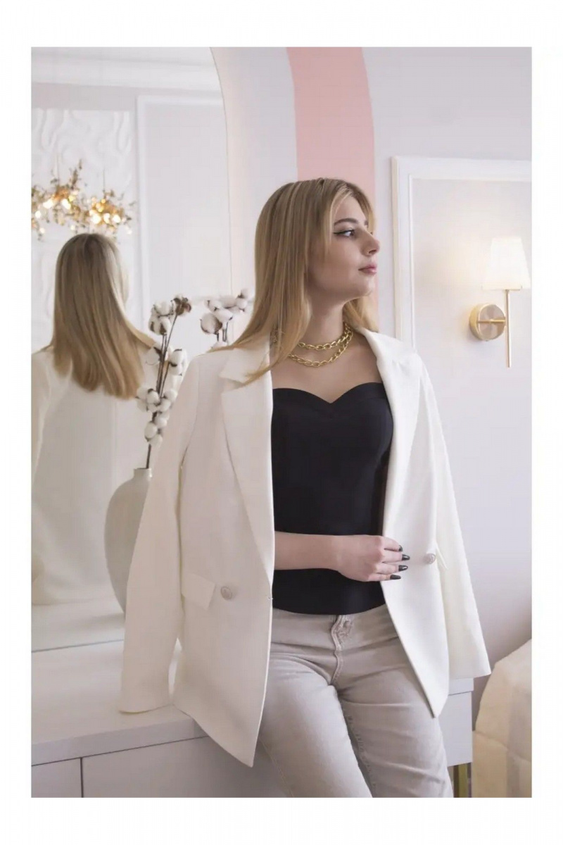 Жакеты MONA STYLE FASHION&DESIGN 20030/1 белый