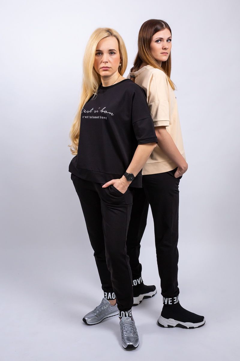 Брючный комплект Пинск-Стиль 3870 черный
