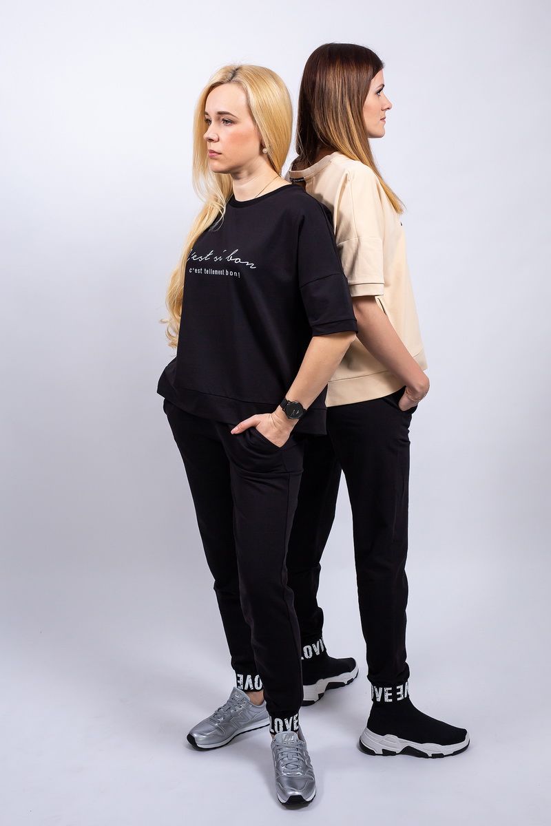 Брючный комплект Пинск-Стиль 3870 черный