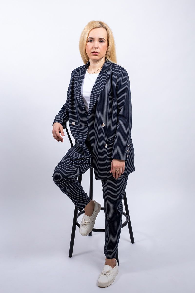 Брючный костюм Пинск-Стиль 3967 т.синий
