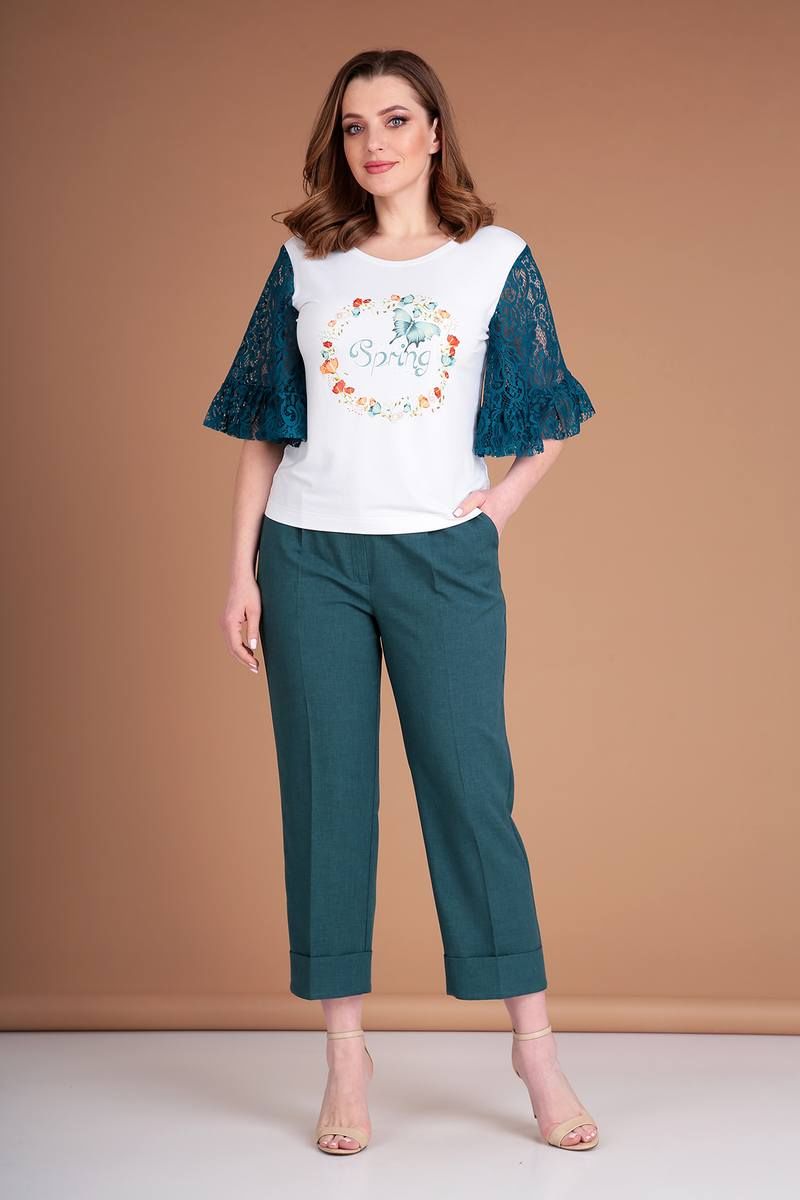 Брючный комплект Liona Style 785 изумруд