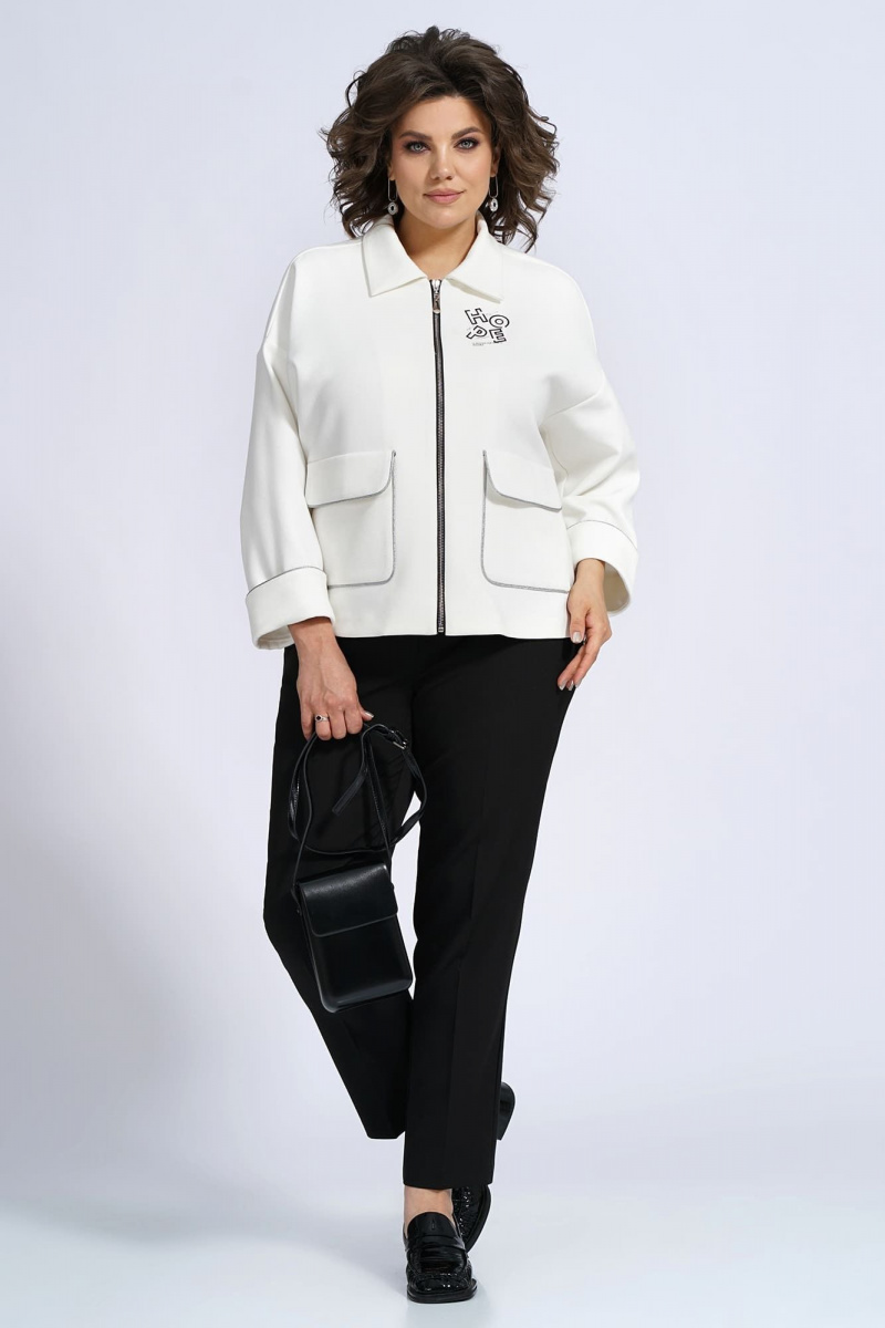 Брючный костюм Alani Collection 2144.1  бело-черный