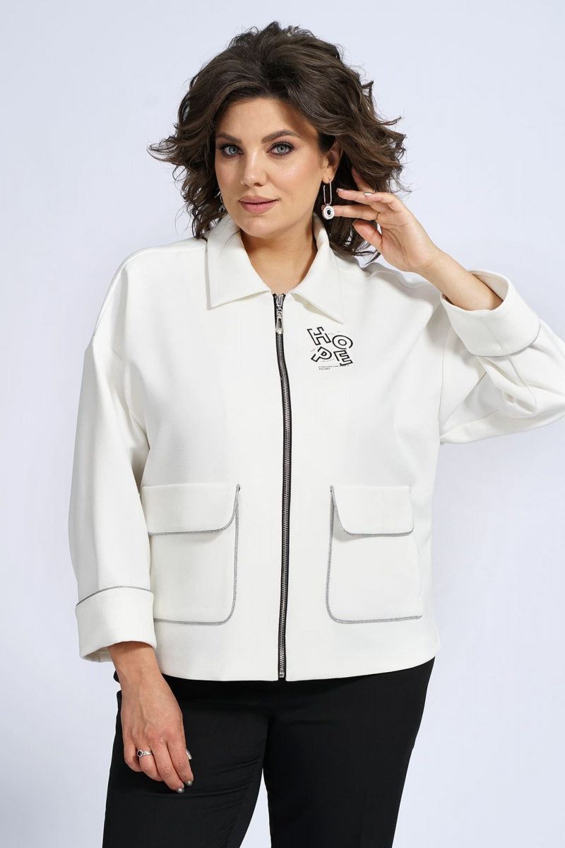 Брючный костюм Alani Collection 2144.1  бело-черный