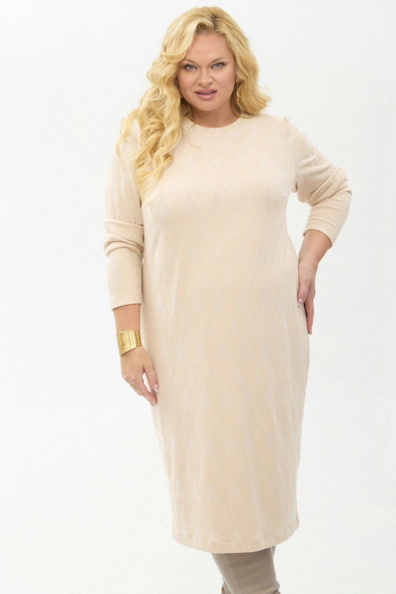Платья Your size 2262 бежевый