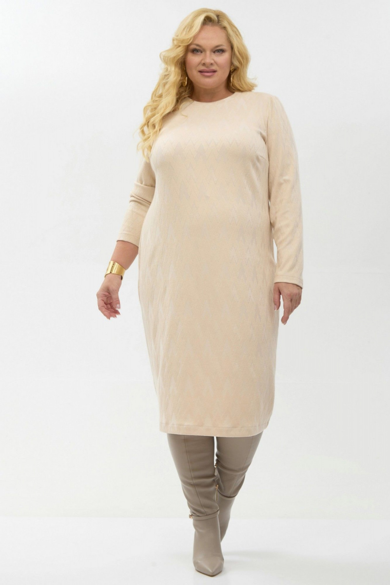 Платья Your size 2262 бежевый