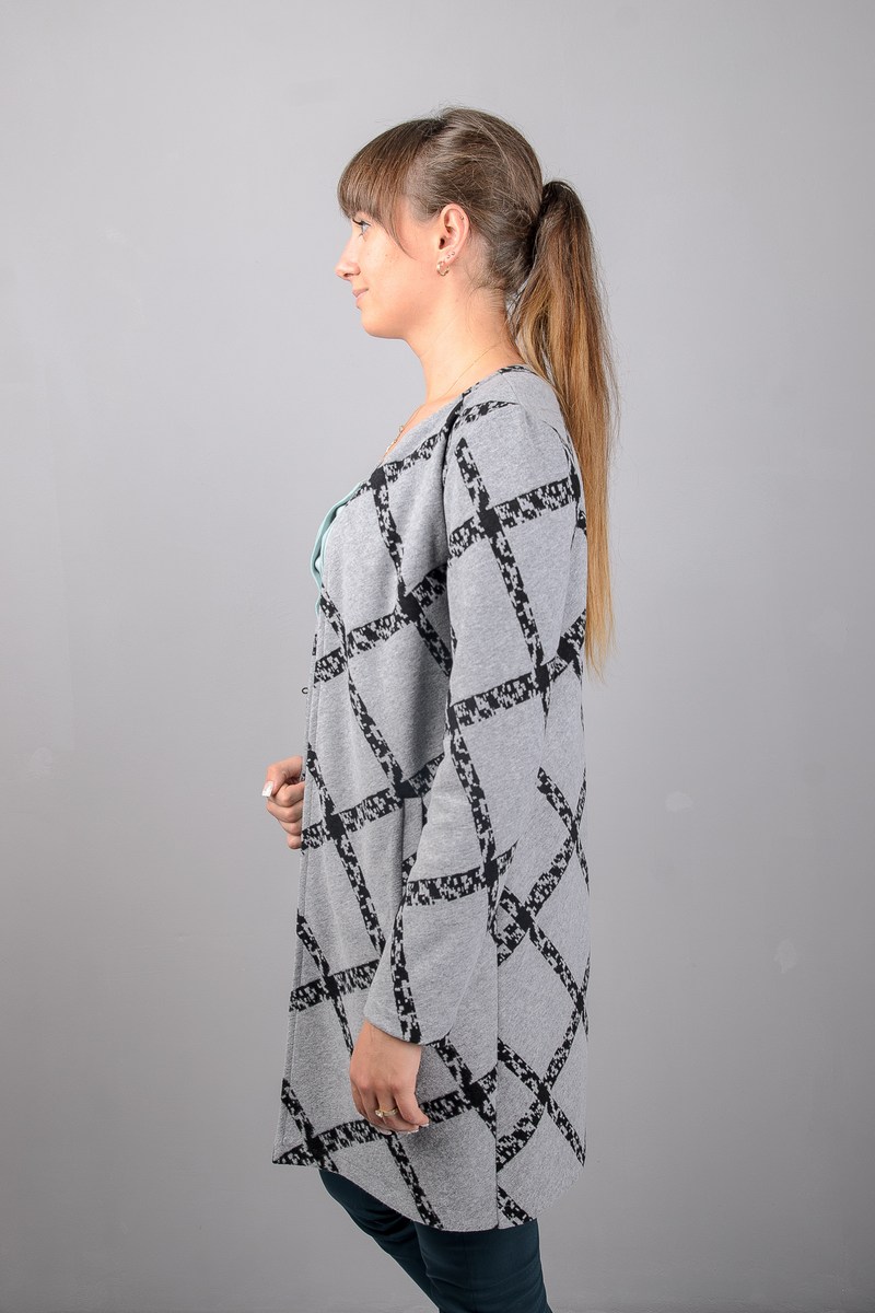 Жакеты Mita ЖМ927 серый+клетка