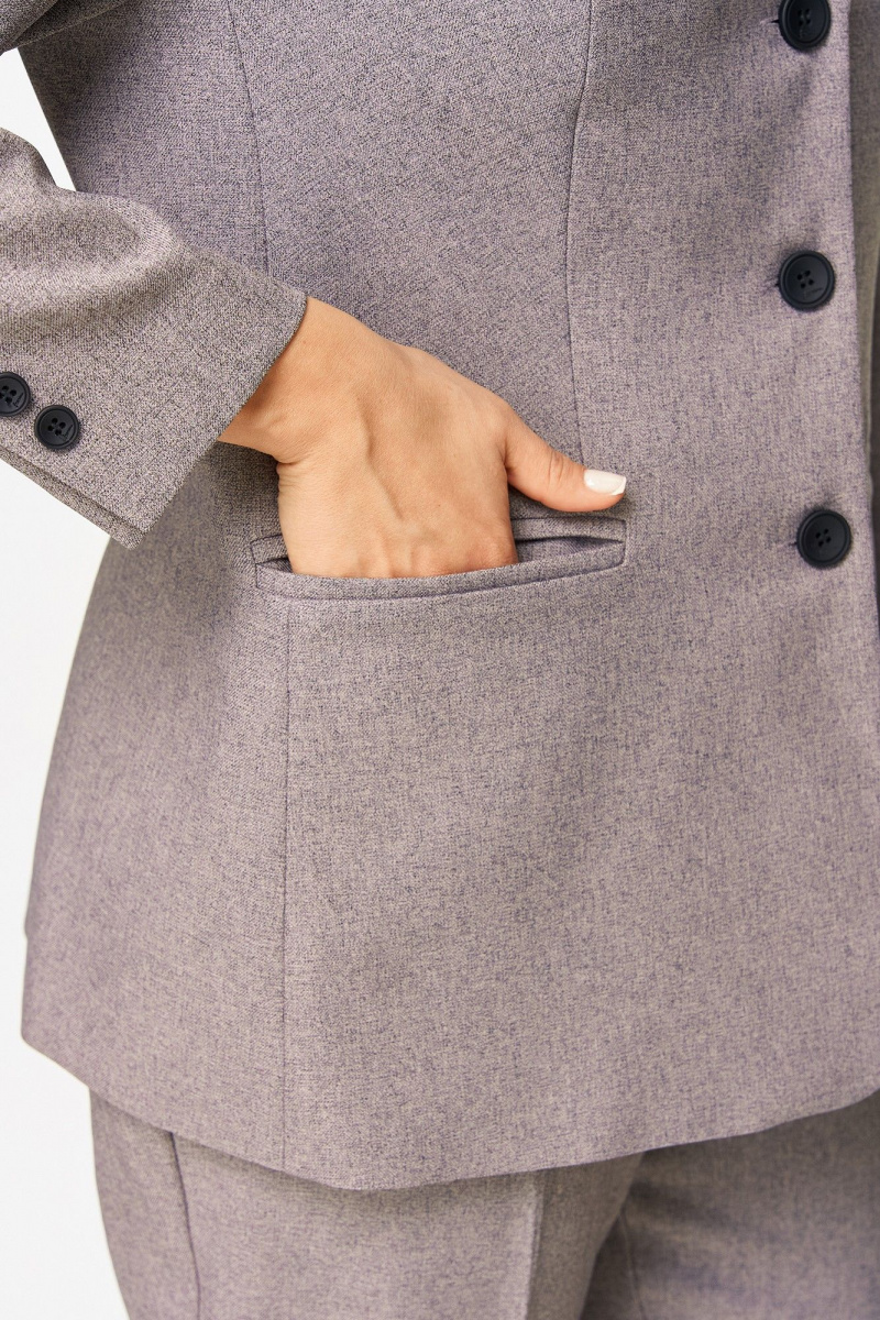Брючный костюм Alani Collection 2188/1 серо-коричневый