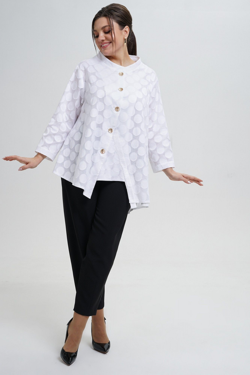 Брючный комплект Alani Collection 2303 молоко-черный