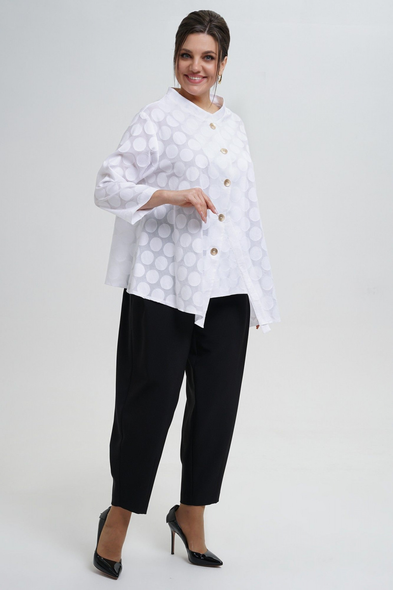 Брючный комплект Alani Collection 2303 молоко-черный