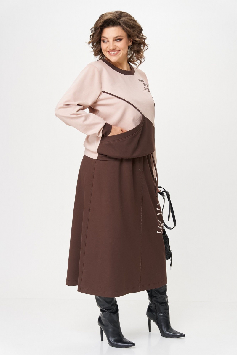 Юбочный комплект Aira Style 24129 пудра-коричневый