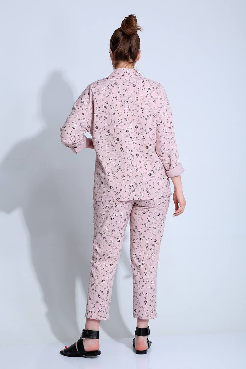 Брючный костюм Liona Style 789 розовый