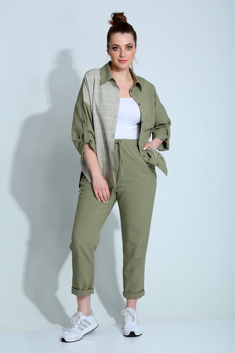 Брючный комплект Liona Style 790 зеленый