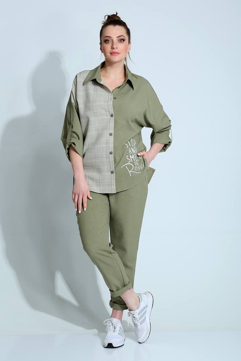 Брючный комплект Liona Style 790 зеленый