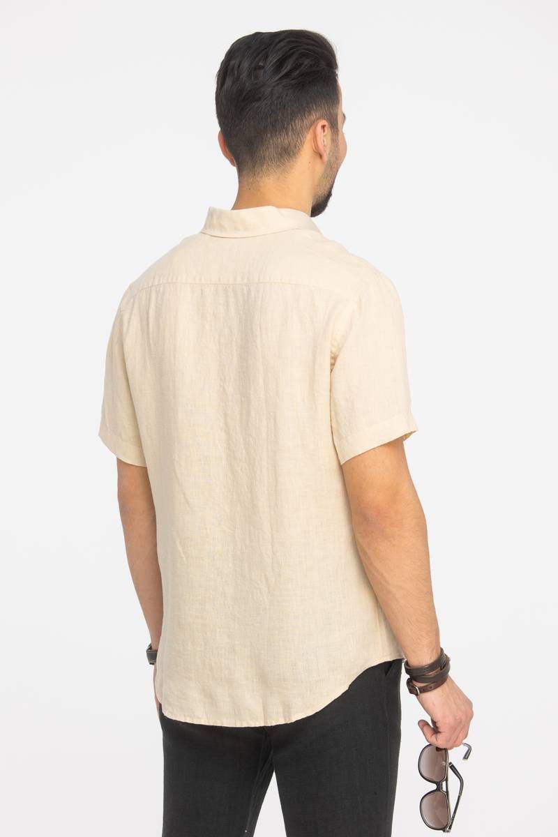 Рубашки с коротким рукавом Cool Flax КФР001кор.рук  шампань