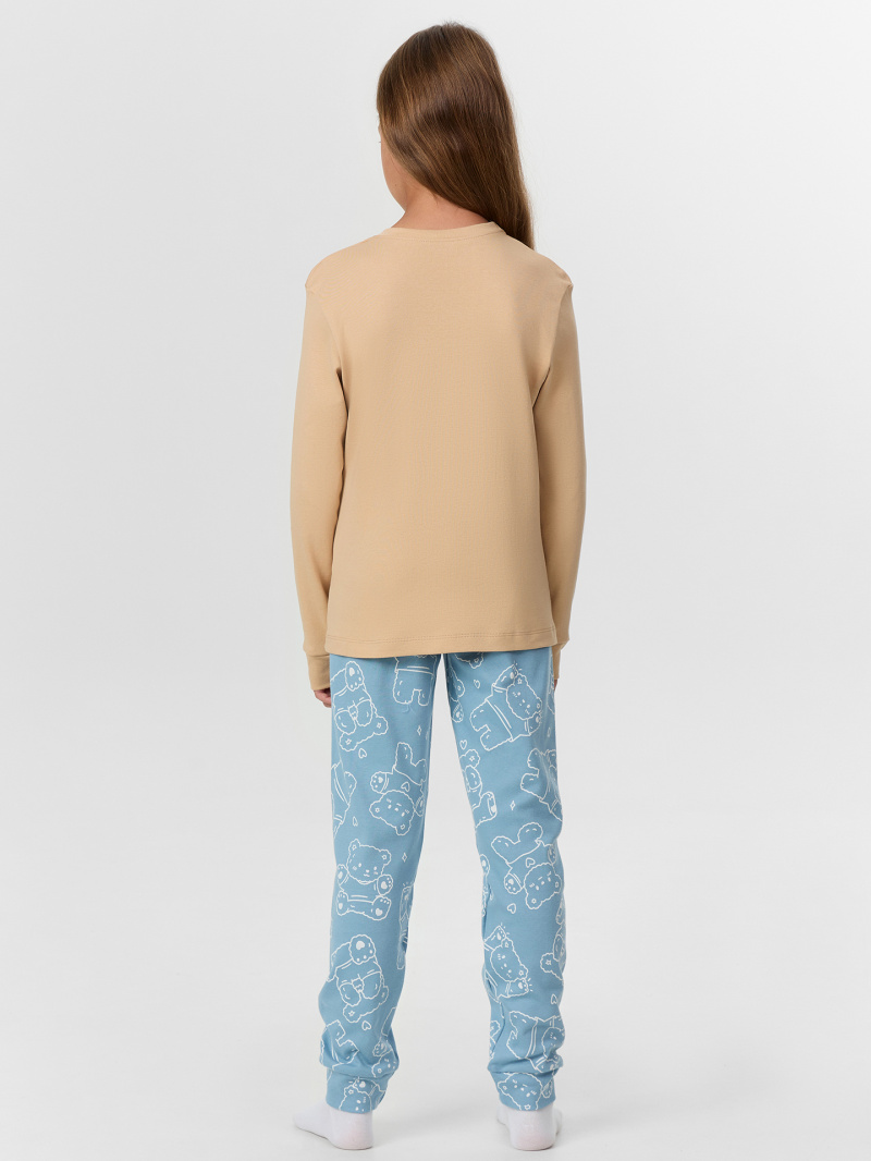 Пижамы Mark Formelle 567743/25-35753ПП-2 обжаренный_миндаль_мишки_на_сине_голубом_3_сл_на_п