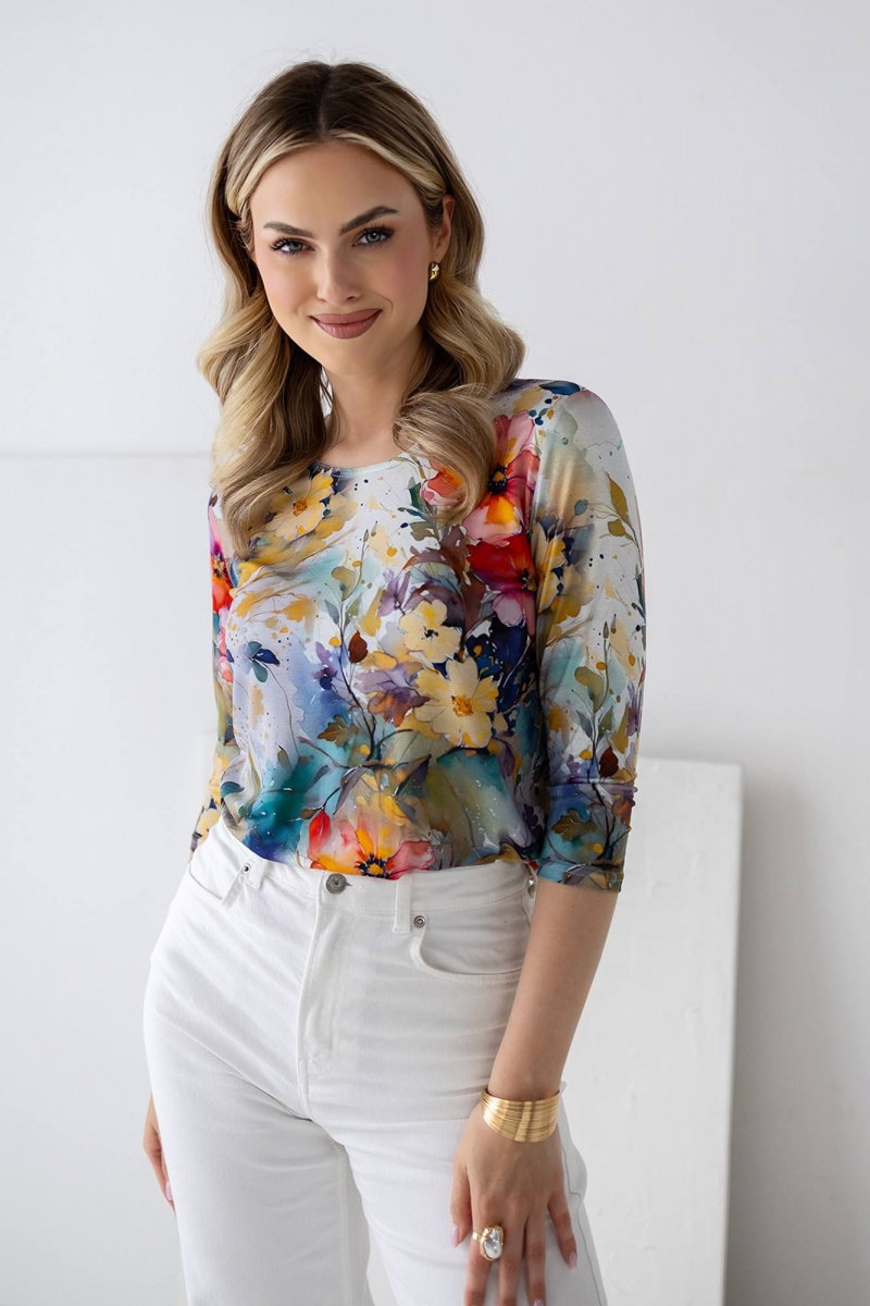 Блузы Nika.PL 010127 желтый цветок