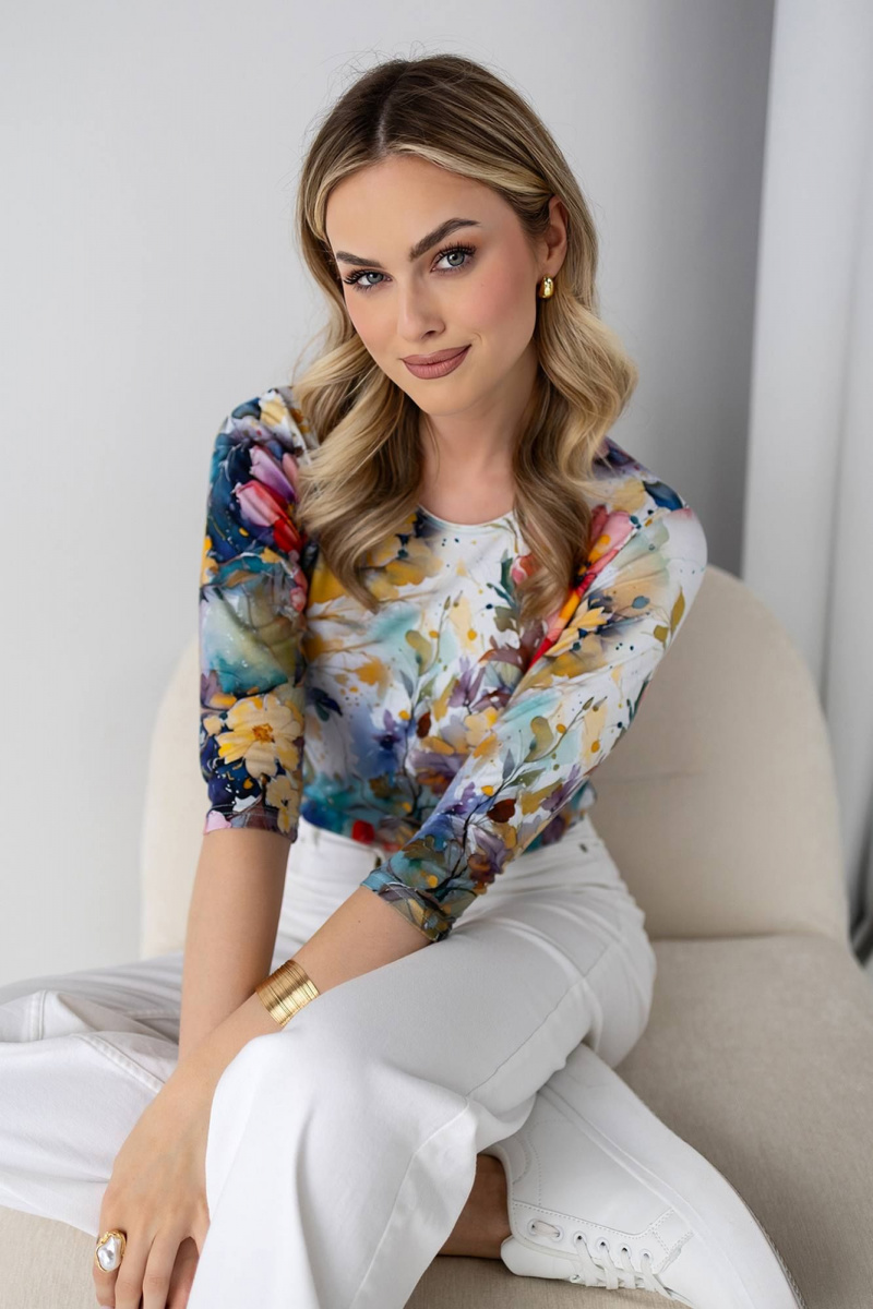 Блузы Nika.PL 010127 желтый цветок
