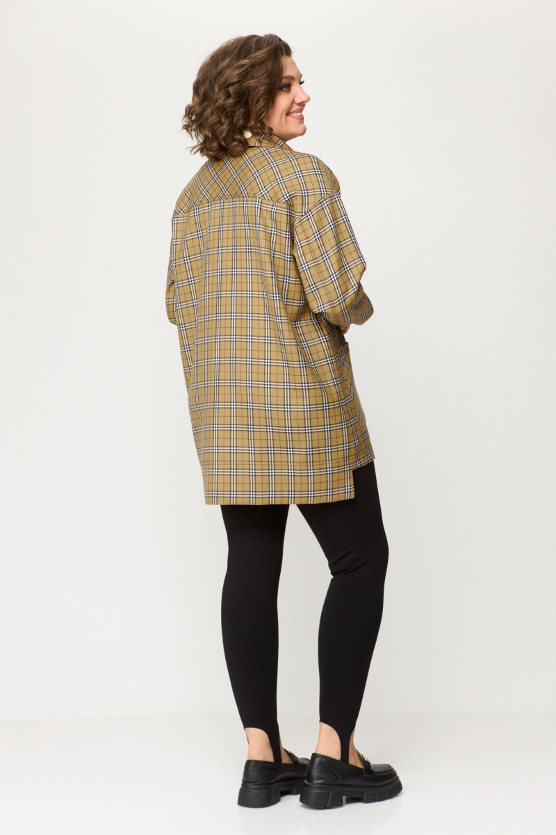 Рубашки Avenue Fashion 0342 песочный_клетка