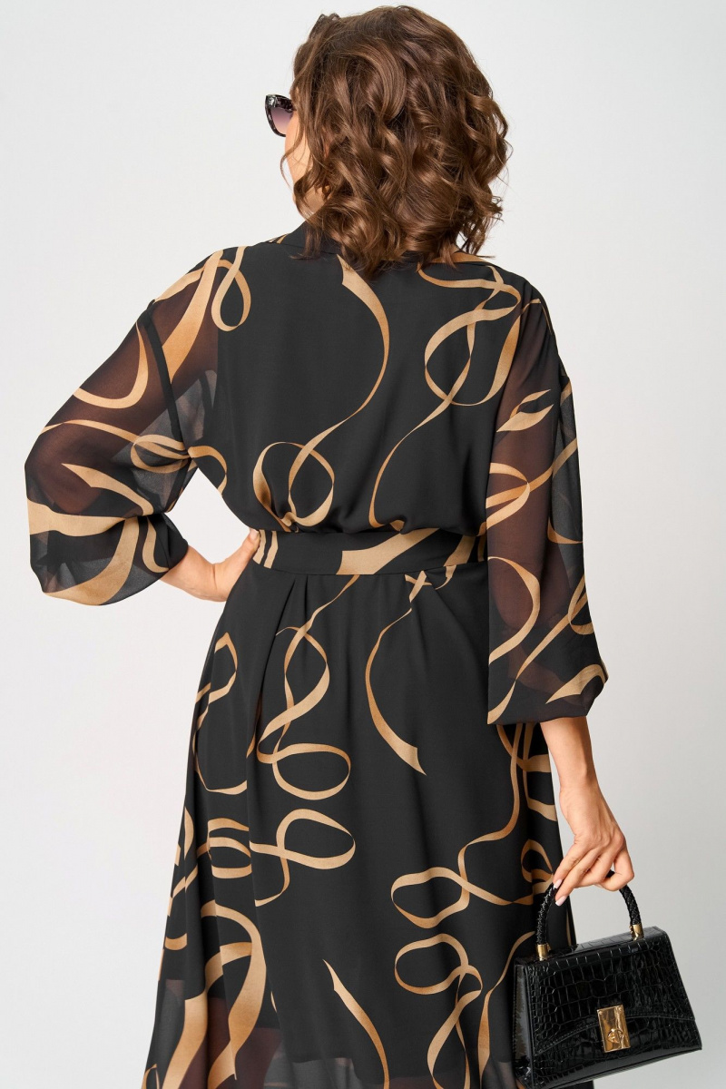 Платья EVA GRANT 7322 черный_принт