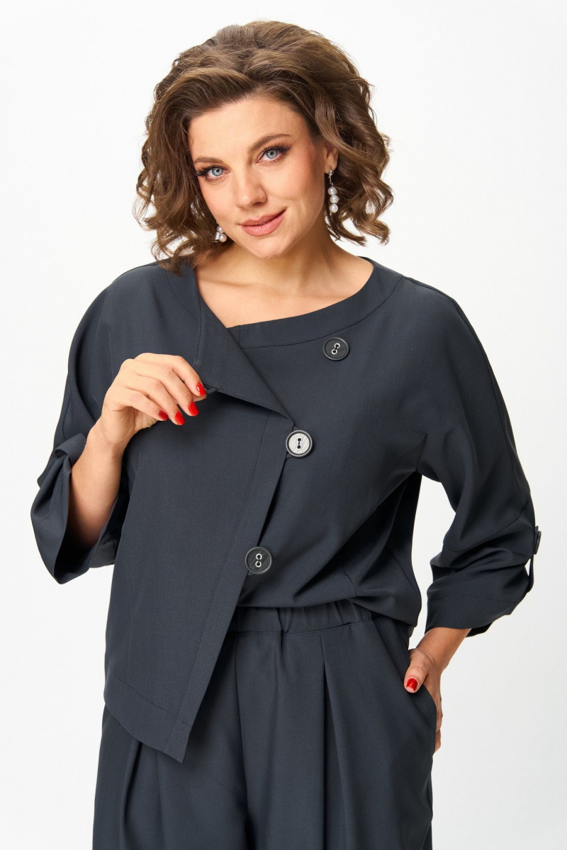 Брючный костюм Michel chic 1436 темный-графит