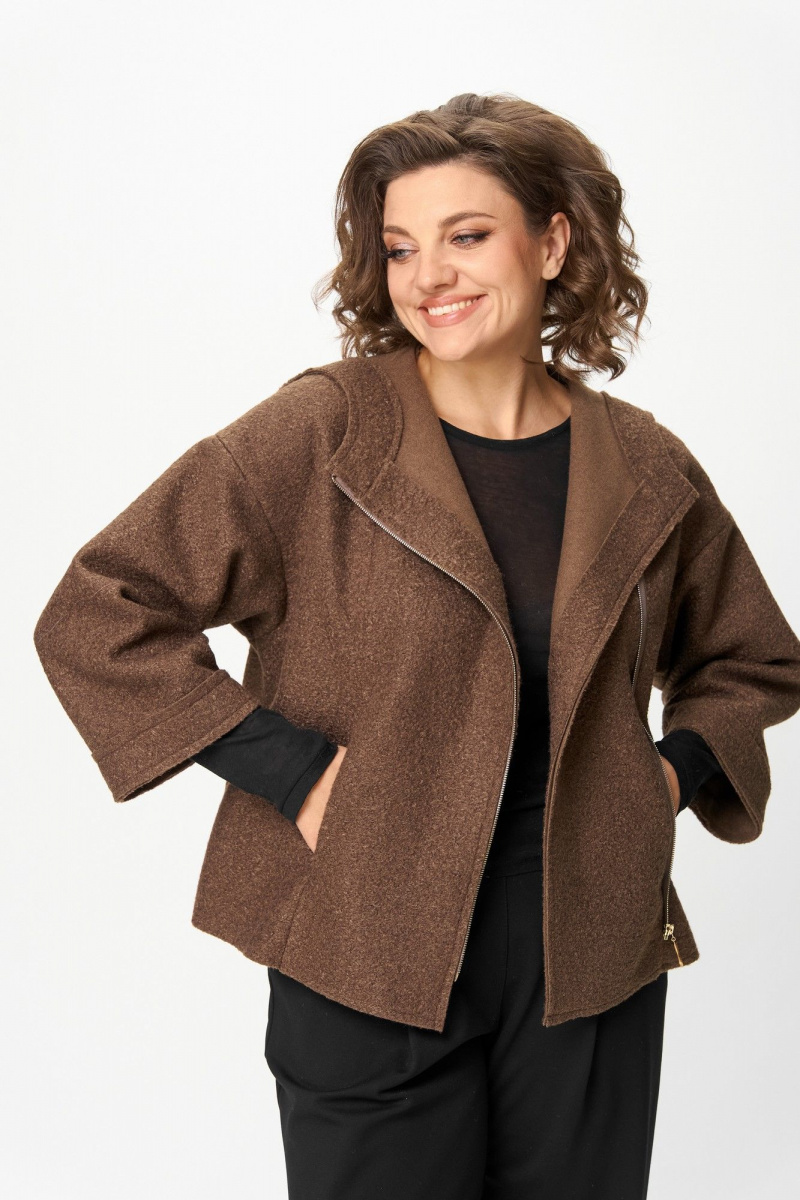 Брючный костюм Michel chic 1357/2 латте-черный
