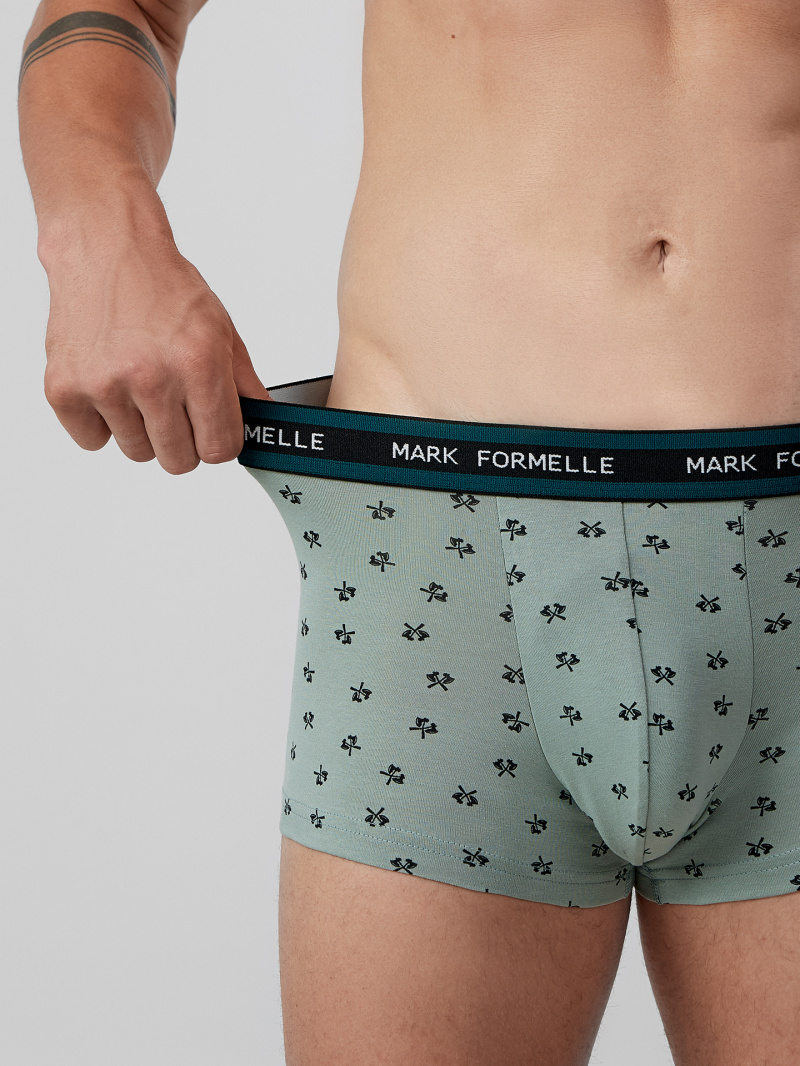 Нижнее белье Mark Formelle 411124-3/25-5136П-5 топоры_на_зеленом_льду_т.зеленый_узор_на_черном