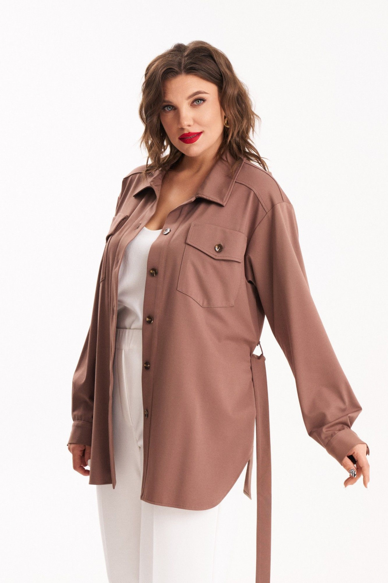 Рубашки Almirastyle 347 коричневый