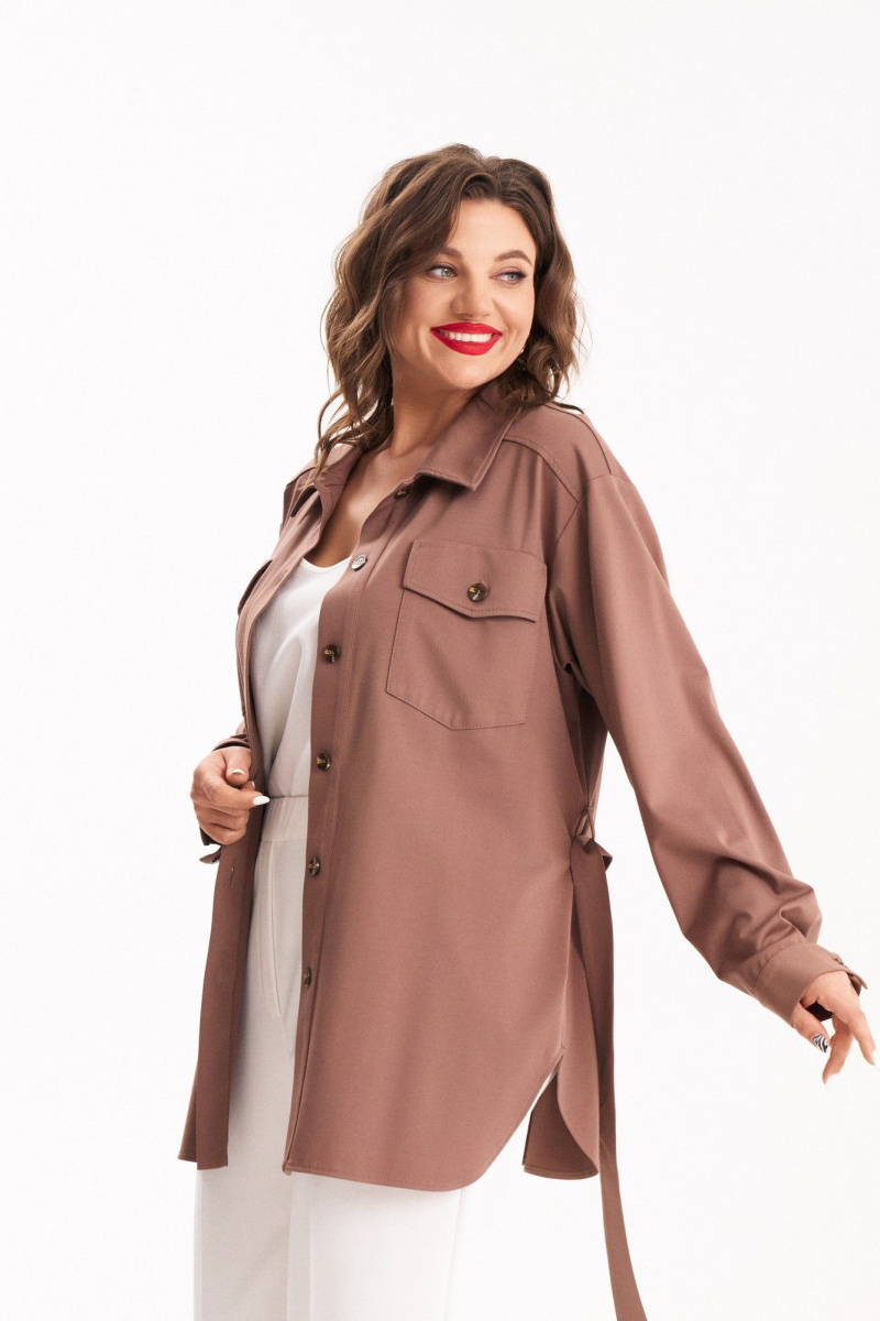 Рубашки Almirastyle 347 коричневый