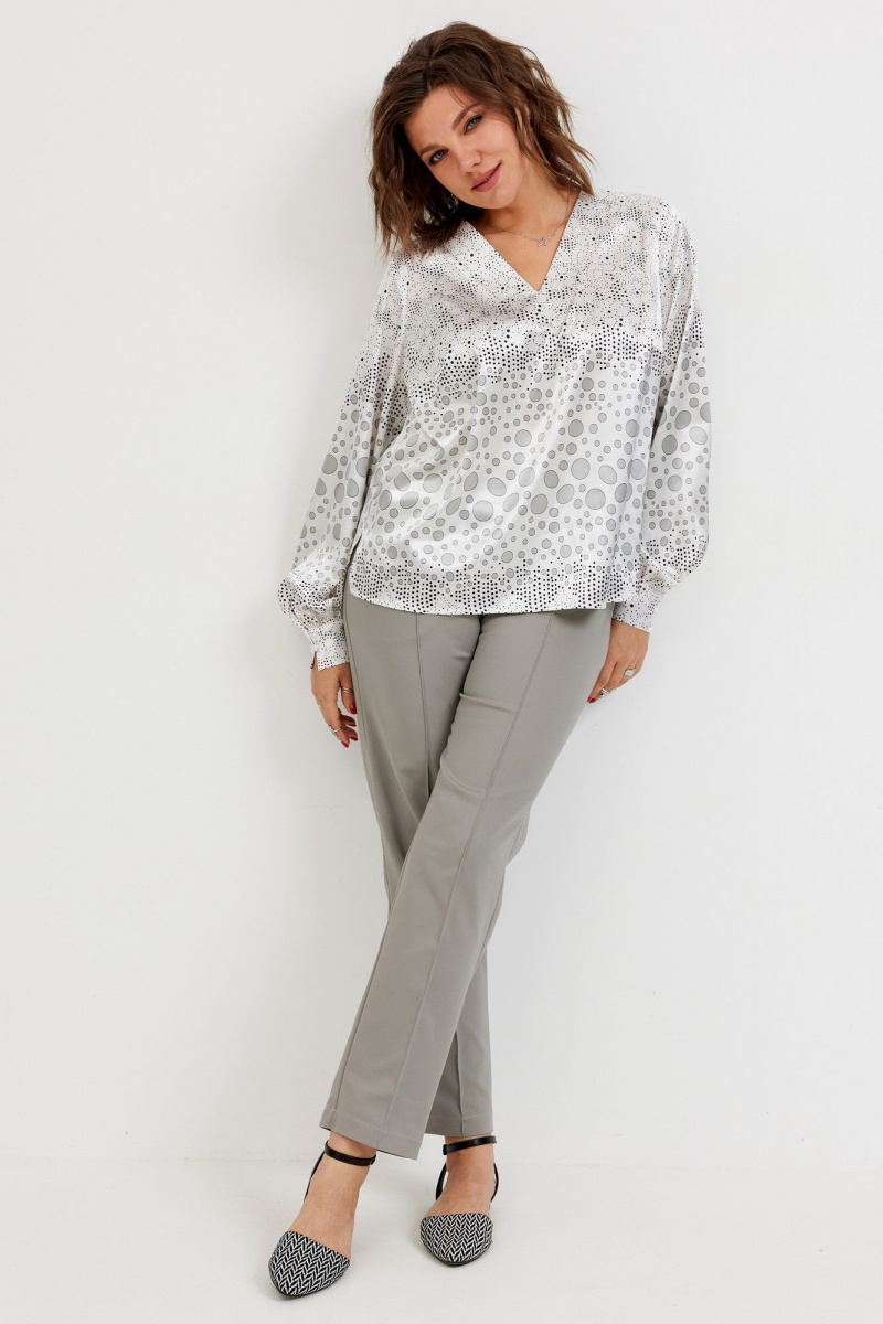 Блузы BegiModa 4142 круги_на_белом