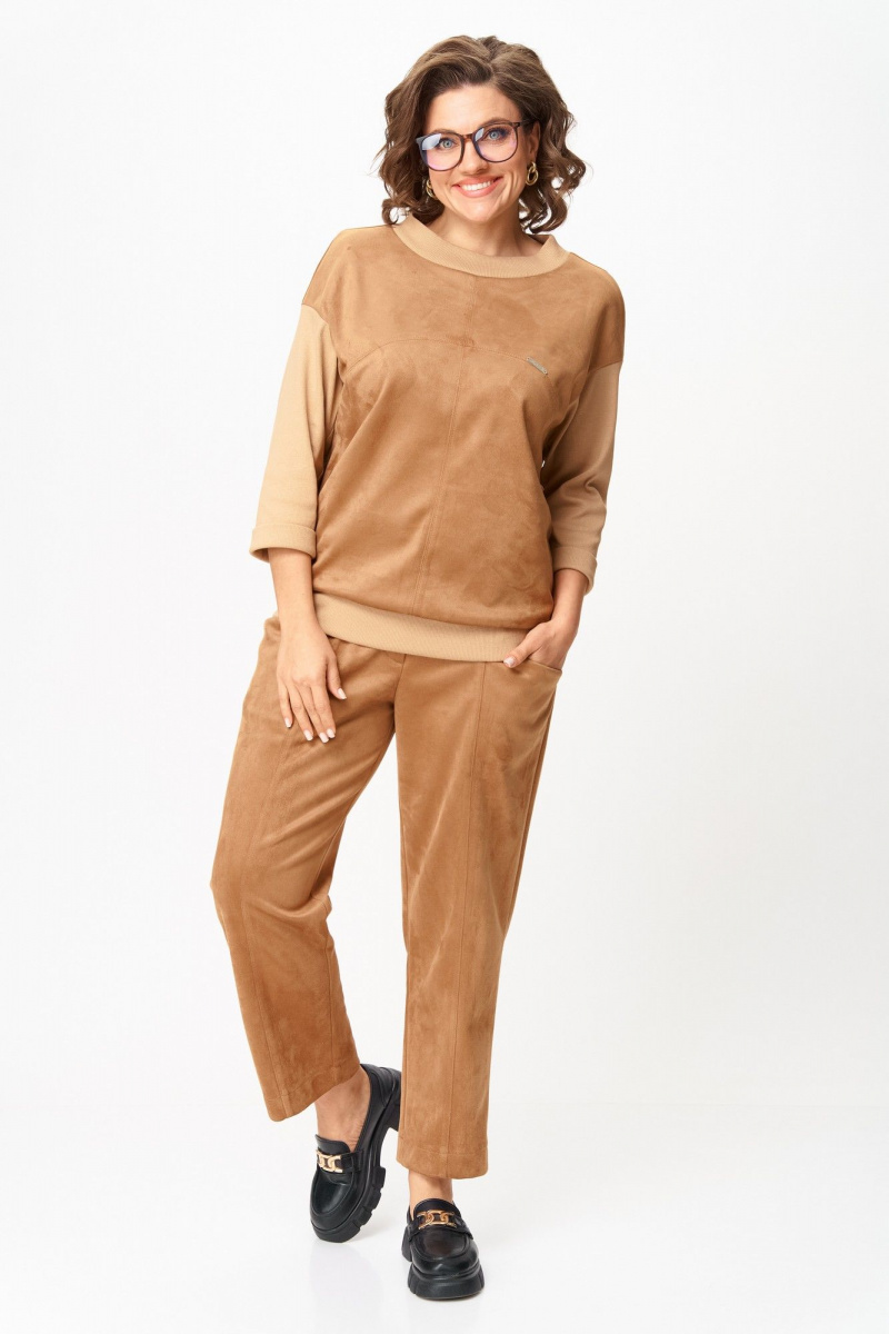Брючный комплект Michel chic 1432 светло-коричневый