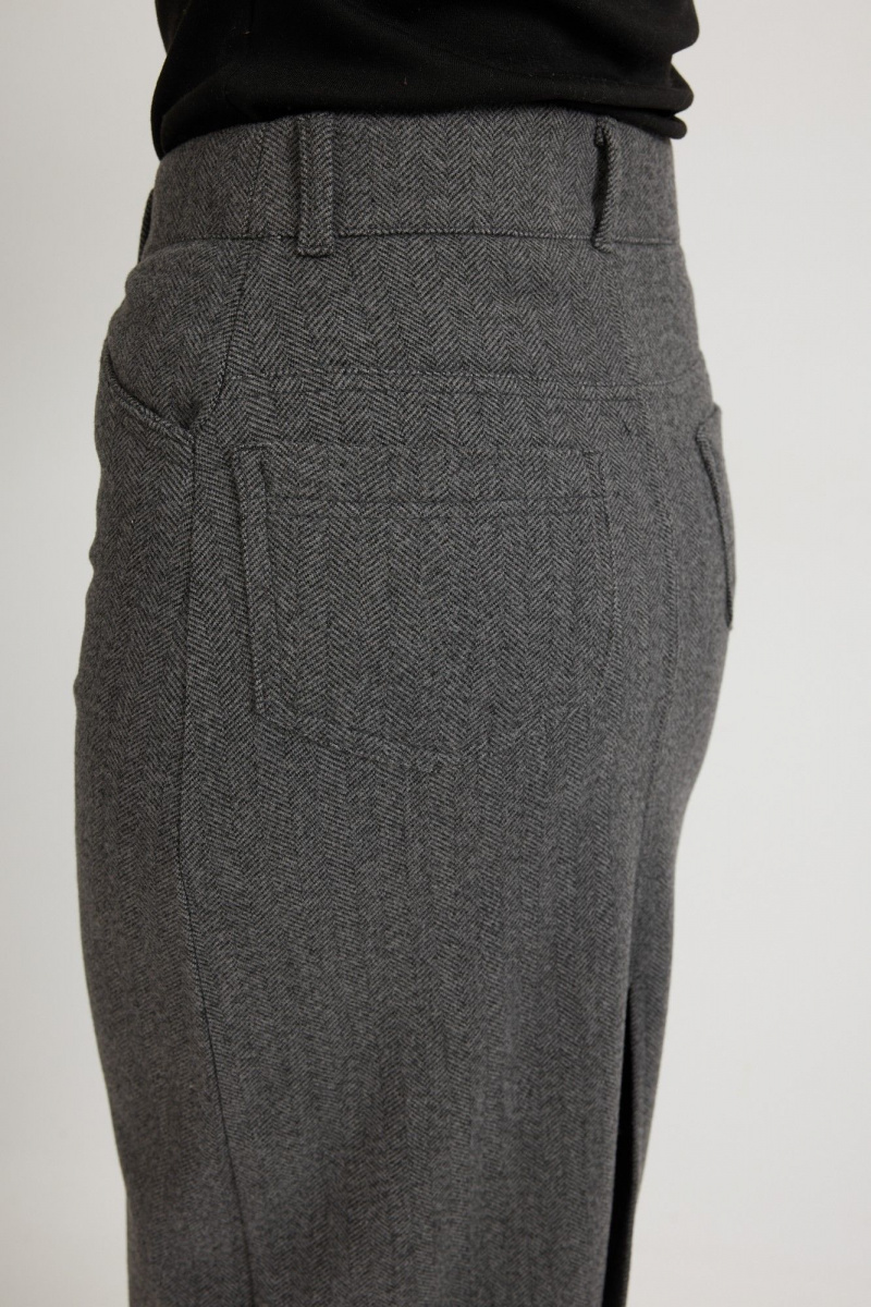 Юбки Mirolia 1271 серый_елочка