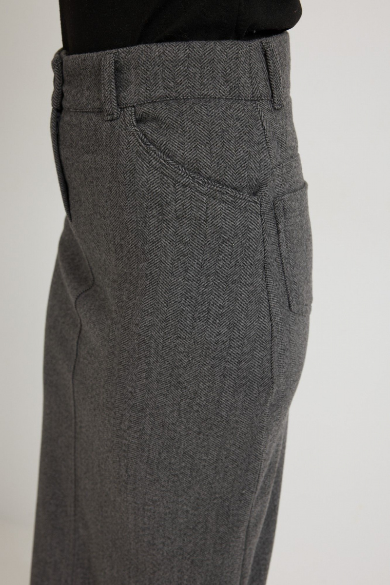 Юбки Mirolia 1271 серый_елочка