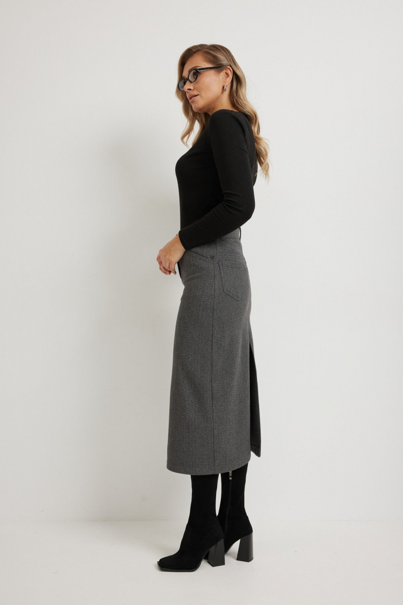 Юбки Mirolia 1271 серый_елочка