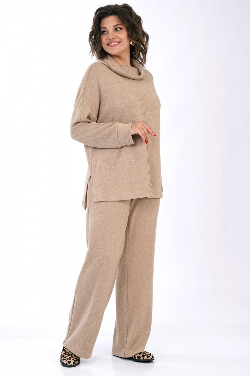 Брючный комплект Alani Collection 2446 бежевый