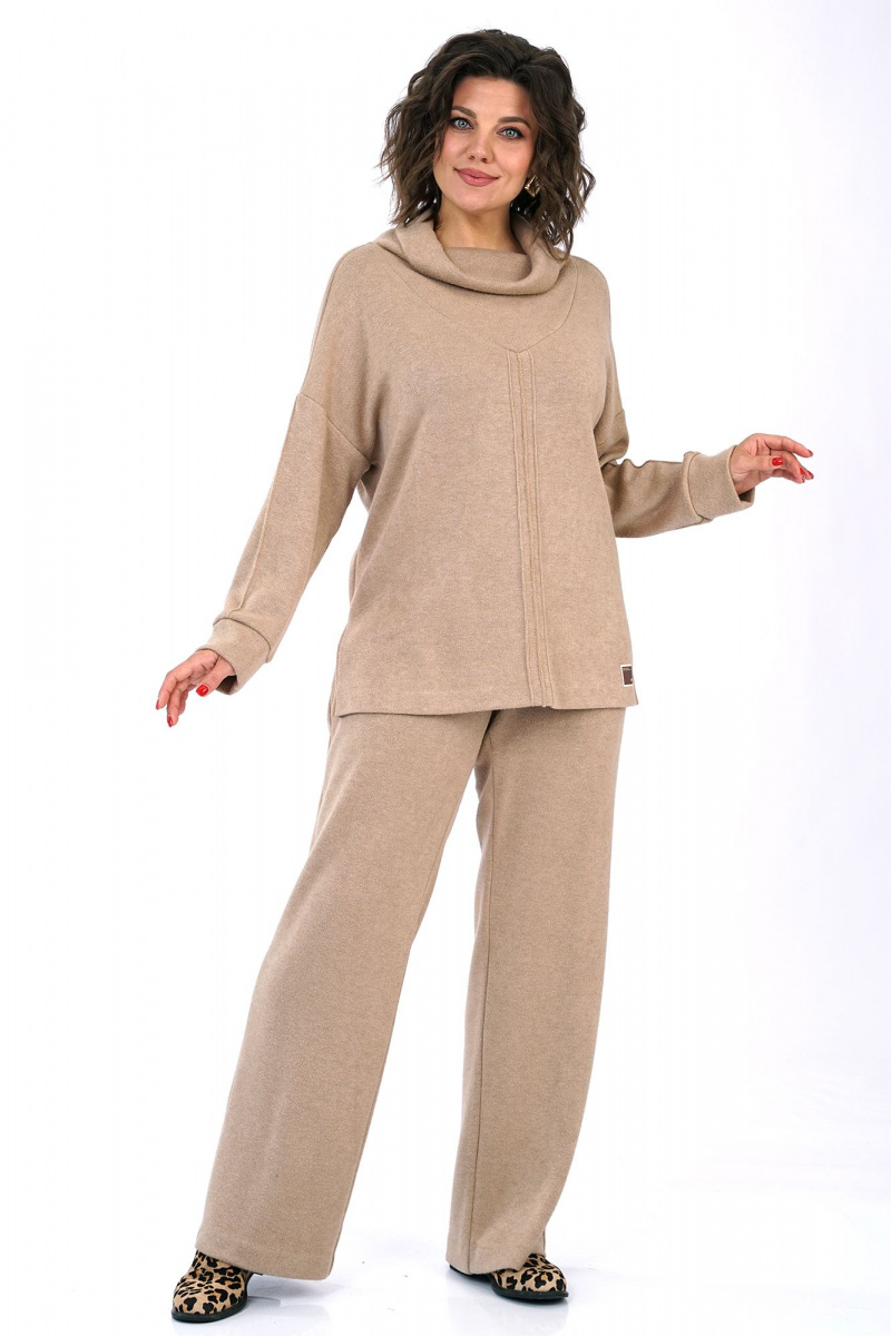 Брючный комплект Alani Collection 2446 бежевый