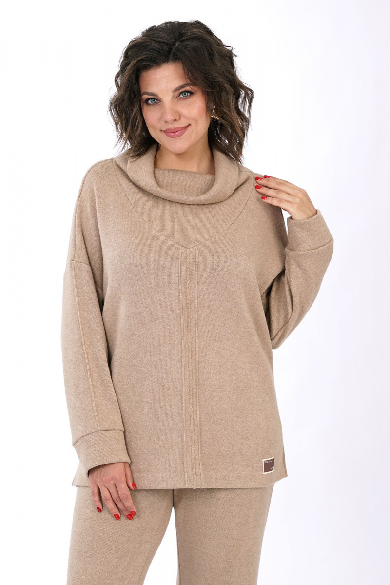 Брючный комплект Alani Collection 2446 бежевый
