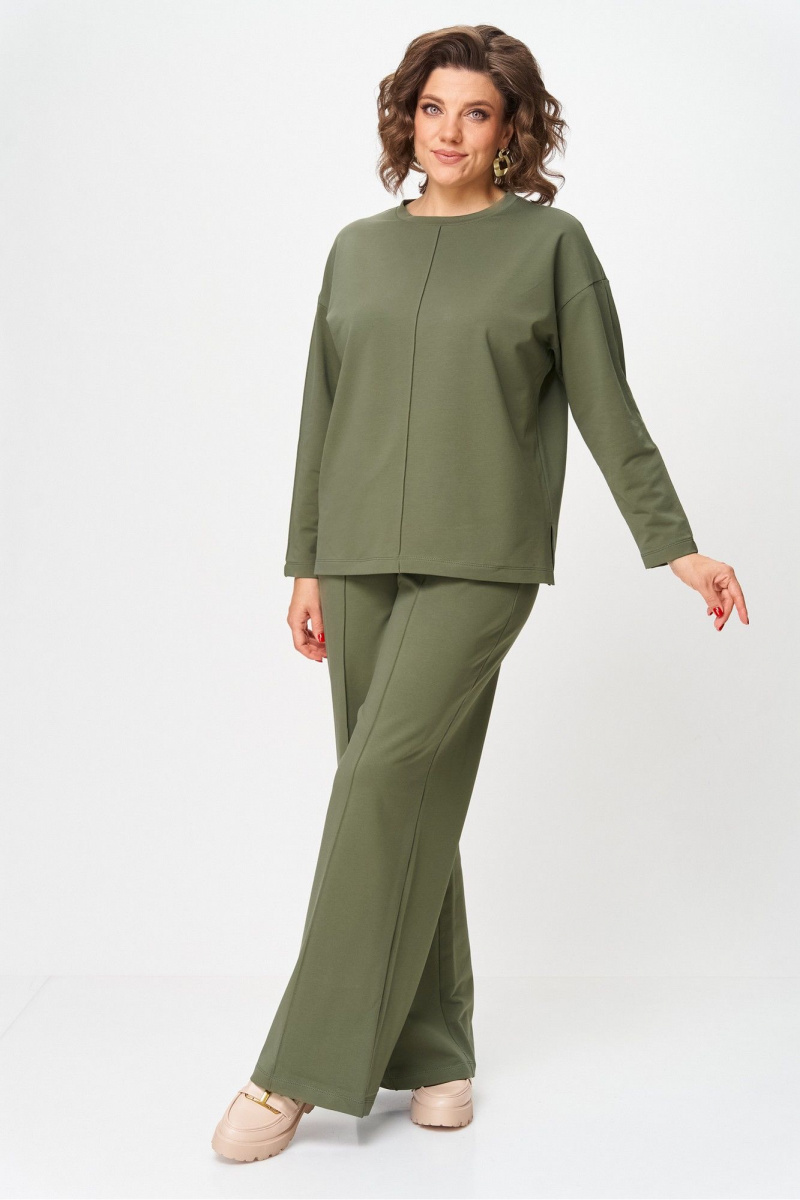 Брючный костюм Rumoda 2144_дл. зеленый