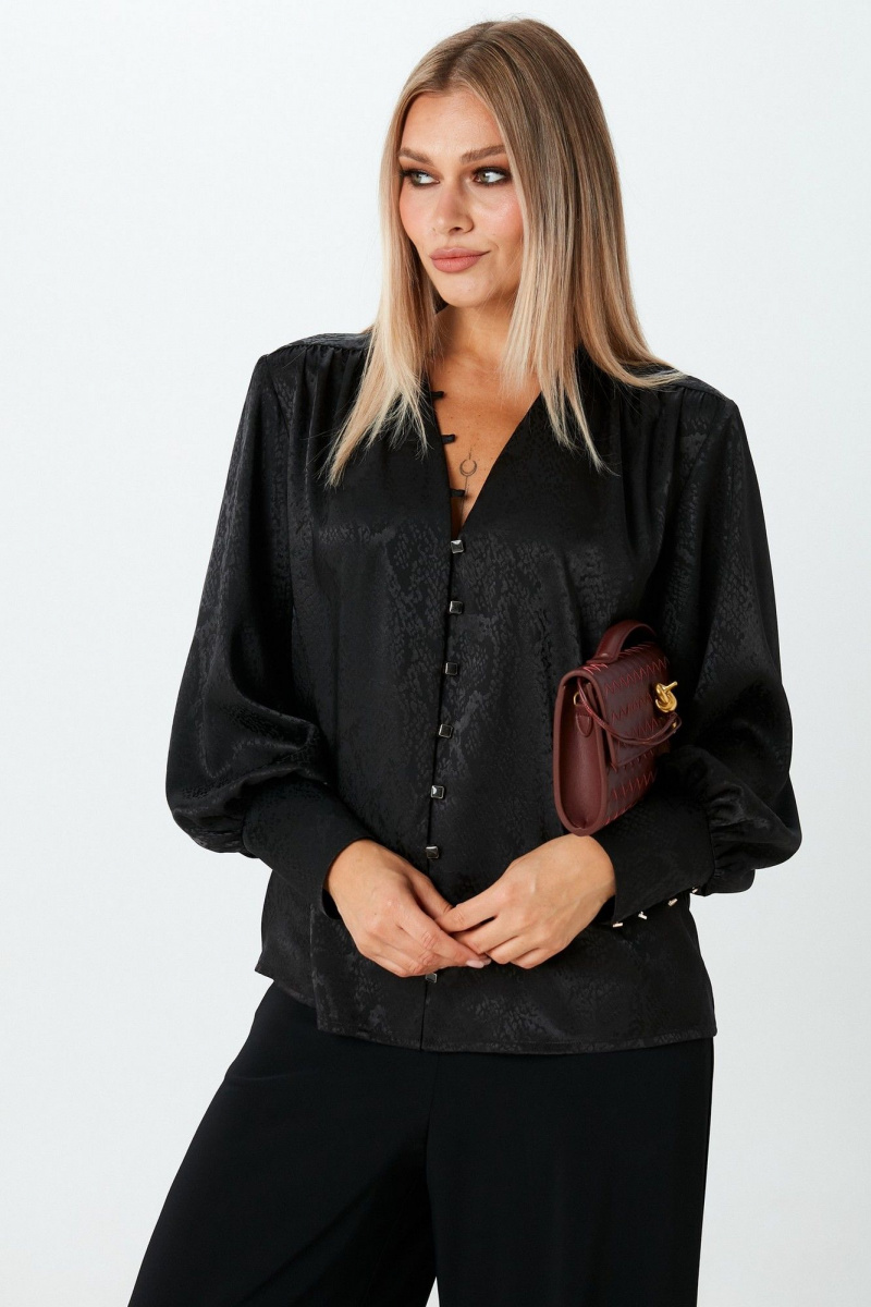 Блузы LM М148 черный_питон