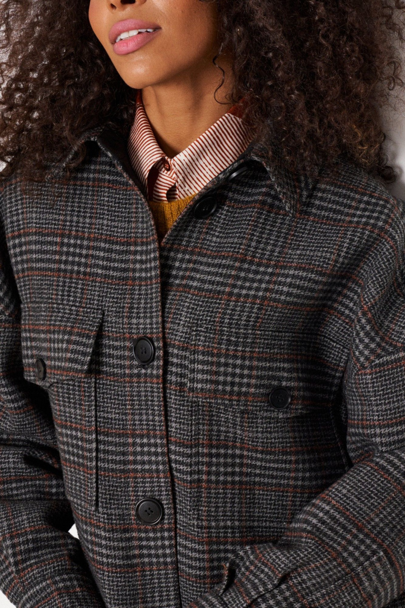 Женское пальто Colors of PAPAYA NEW 1750 клетка